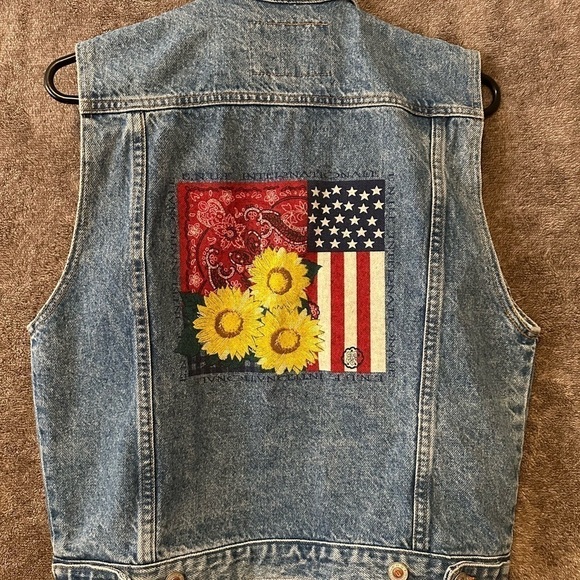 ENUF BRAND VINTAGE circa 1990’s Denim Vest size medium - Picture 2 of 4